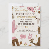 Wild West Rodeo Cowgirl Ranch 2e Verjaardagsfeest Kaart (Voorkant)