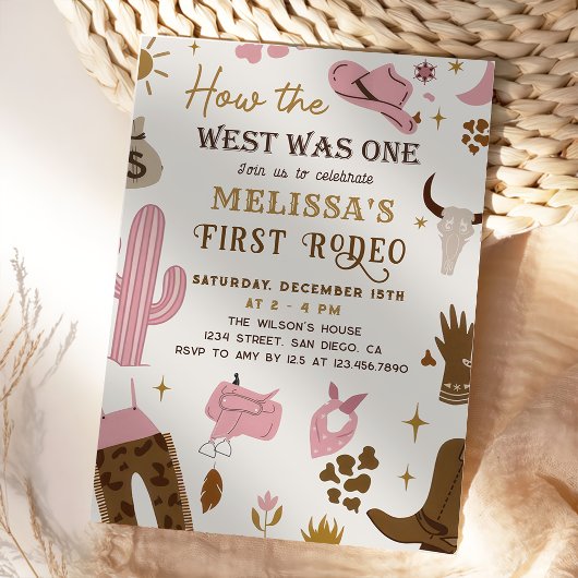 Wild West Rodeo Cowgirl Ranch Western Verjaardag Kaart