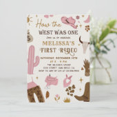 Wild West Rodeo Cowgirl Ranch Western Verjaardag Kaart (Staand voorkant)