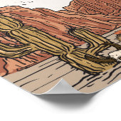 Wild West Rodeo eerste verjaardagsfeestje welkomst Poster (Hoek)