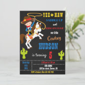 Wild West rodeo feest Kaart (Staand voorkant)