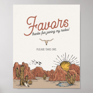 Wild West Rodeo is voorstander van feestbord Poster