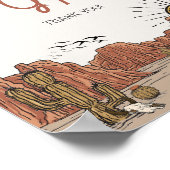 Wild West Rodeo kaarten en geschenken feest teken Poster (Hoek)