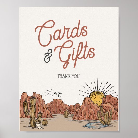 Wild West Rodeo kaarten en geschenken feest teken Poster (Voorkant)