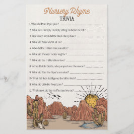 Wild West Rodeo kinderkamer rijm trivia baby showe