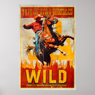 Wild West Rodeo Poster 101 Ranch, Texas - Oud