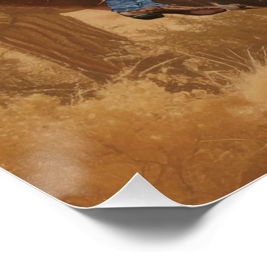 Wild West Rodeo Roundup Cowboy Welkom Teken Perfect Poster (Hoek)