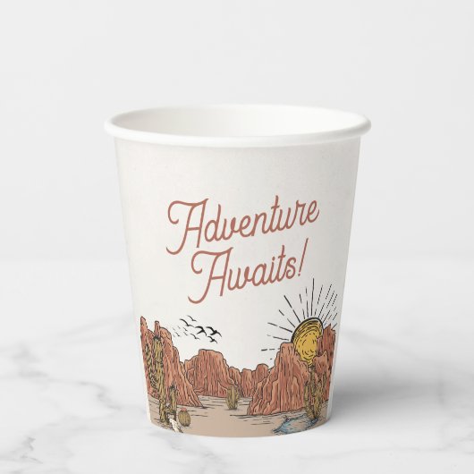 Wild West Rodeo Verjaardagsfeest of Baby shower Papieren Bekers (Achterkant)