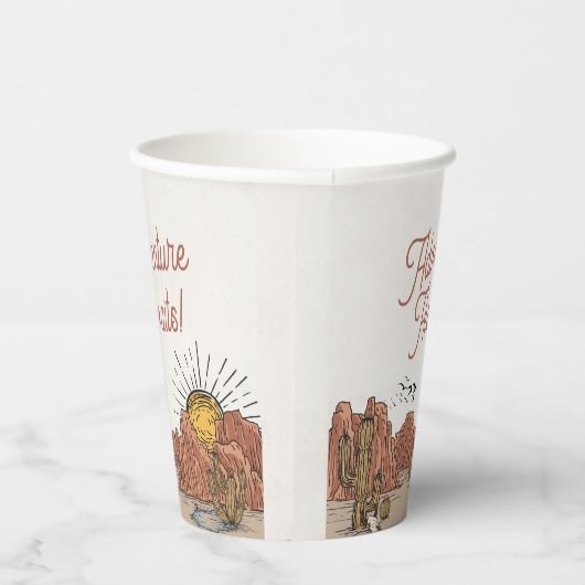 Wild West Rodeo Verjaardagsfeest of Baby shower Papieren Bekers (Rechts)