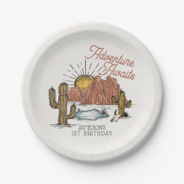 Wild West Rodeo Verjaardagsfeest Papieren Bordje