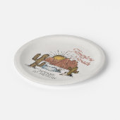 Wild West Rodeo Verjaardagsfeest Papieren Bordje (Gekanteld)