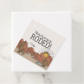 Wild West Rodeo Verjaardagsfeestje Cirkel Favor Bedankjes Labels (In situ)