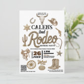  Wild West Rodeo Western Verjaardagsfeest Kaart (Staand voorkant)