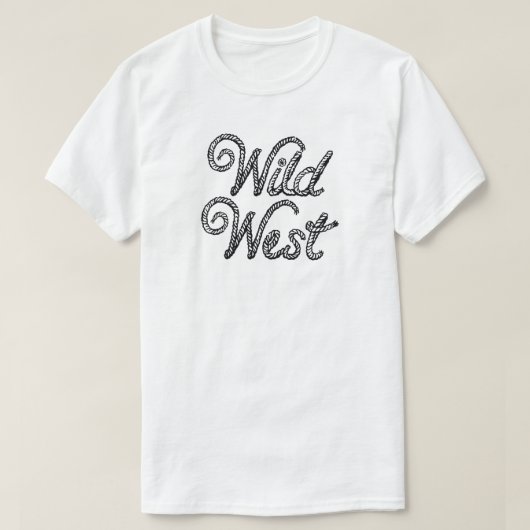 Wild West Rope Lettering T-shirt (Design voorkant)