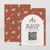 Wild West RSVP-kaart Informatiekaartje (Voorkant / Achterkant)