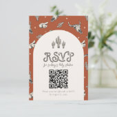 Wild West RSVP-kaart Informatiekaartje (Staand voorkant)