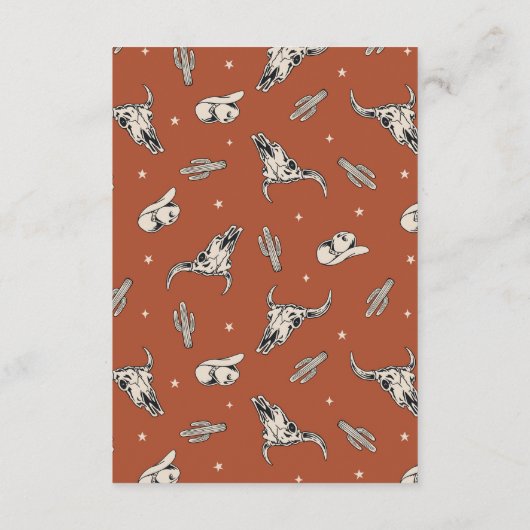 Wild West RSVP-kaart Informatiekaartje (Achterkant)