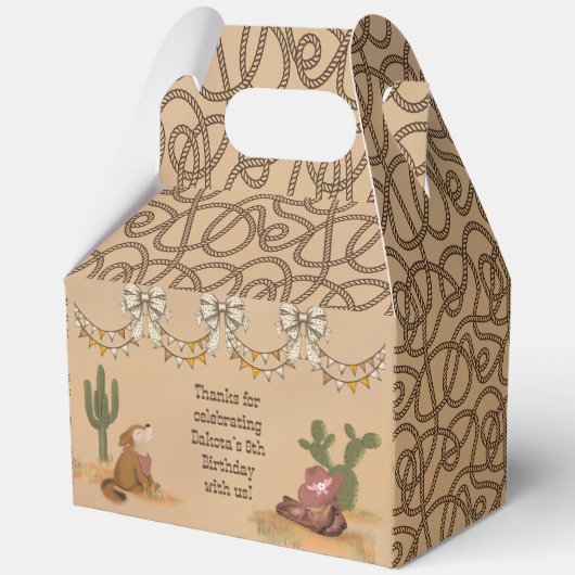 Wild West Rustic Cowgirl  Fun Bedankdoosjes (Voorkant)