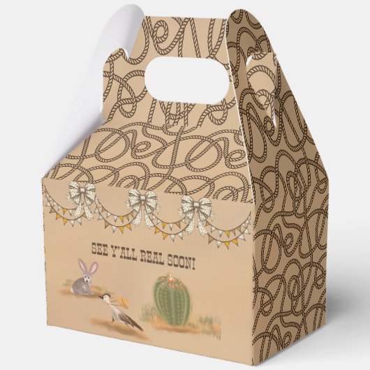 Wild West Rustic Cowgirl  Fun Bedankdoosjes (Achterkant)