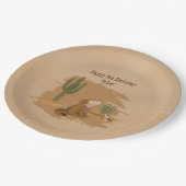 Wild West Rustic Fun Cowboy Verjaardag Papier Bord (Gekanteld)