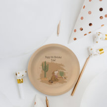 Wild West Rustic Fun Cowboy Verjaardag Papier Bord