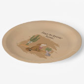 Wild West Rustic Fun Cowgirl Verjaardagspapier Bor Papieren Bordje (Gekanteld)