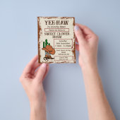 Wild West Rustieke Cowboy Western Party Flyer (Hand)