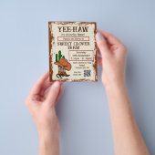Wild West Rustieke Cowboy Westerne Partij QR Code Flyer (Hand)