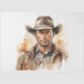 Wild West Rustieke Rambler Cowboy Decoupage Tissuepapier (Voorkant)