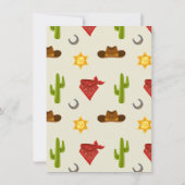 Wild West Saloon Cowboy Verjaardagsfeestjes Kinder Bedankkaart (Achterkant)