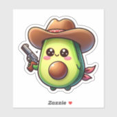 Wild West Sheriff Avocado - Schattige & moedig Sticker (Vel)