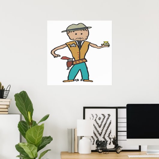 Wild West Sheriff Poster (Thuiskantoor)