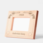 Wild West Six Pistool Barbed Wire Novelty 6x4 Gegraveerde Lijstjes (Links)