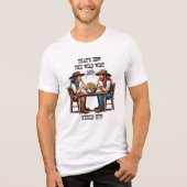 Wild West Spaghetti Duel | Grappige Cowboy Food Ar Tri-Blend Shirt (Voorkant)