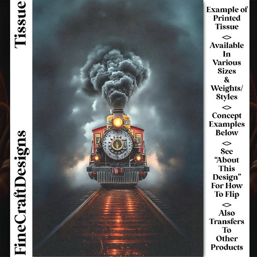 Wild West Steampunk Locomotief Trein CJ6 Decoupage Tissuepapier