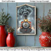 Wild West Steampunk Locomotief Trein CJ6 Decoupage Tissuepapier