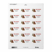 Wild west stijl cowboy laarzen en kerstcadeaus etiket (Full Sheet)