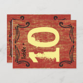 WILD WEST Table Number Seating Kaart (Voorkant / Achterkant)