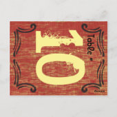 WILD WEST Table Number Seating Kaart (Achterkant)