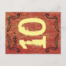 WILD WEST Table Number Seating Kaart