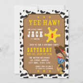 Wild West Tan Cowboy Birthday Uitnodiging (Voorkant)