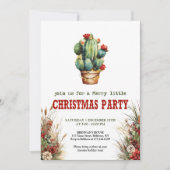 Wild West typography Christmas party digital   Kaart (Voorkant)