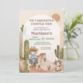 Wild West Vaquerito Cowboy Verjaardag Spaans Kaart (Staand voorkant)