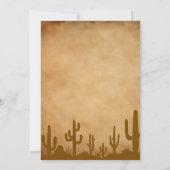 Wild West Vaquero Cowboy Verjaardag Spaans Kaart (Achterkant)