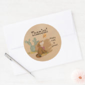 Wild West Verjaardag Bedankt Sticker (Envelop)