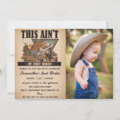 Wild West Verjaardag Western Cowboy Verjaardagsfot Kaart (Voorkant)