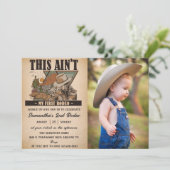 Wild West Verjaardag Western Cowboy Verjaardagsfot Kaart (Staand voorkant)