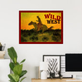 Wild West ~ Vintage Poster (Thuiskantoor)