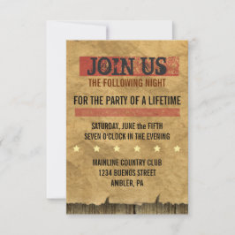 WILD WEST WANT Bar Bat Mitzvah Party Card Kaart