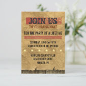 WILD WEST WANT Bar Bat Mitzvah Party Card Kaart (Staand voorkant)